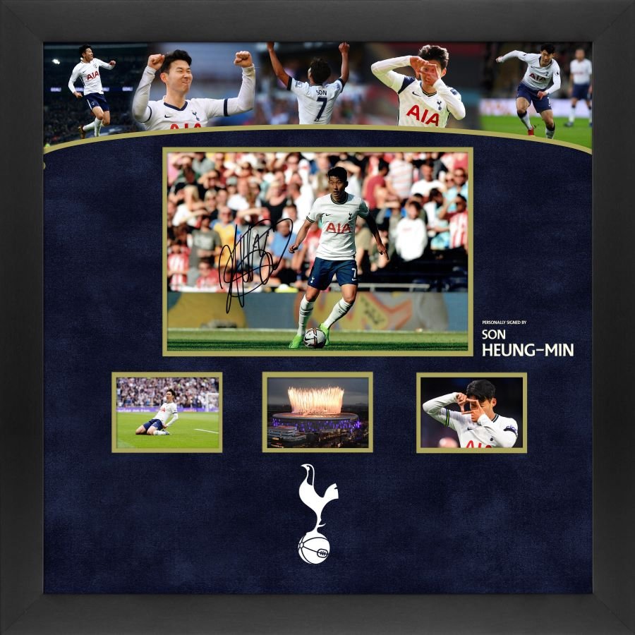 Son Heung-min Signed 12x8 Photograph Display - Memorabilia Framers Shop